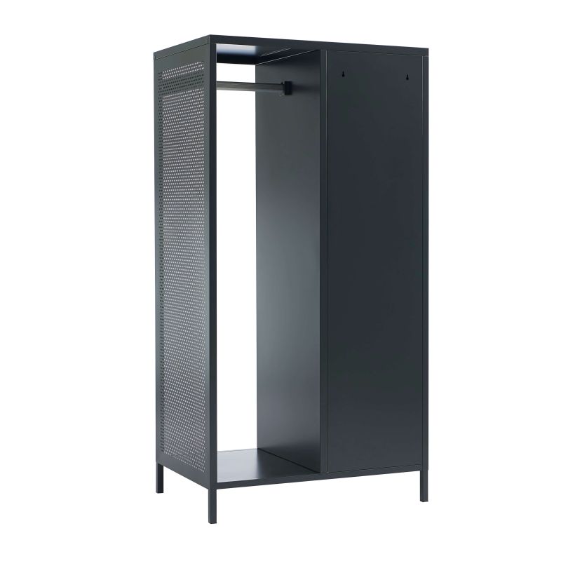 Vestiaire PANTONE métal gris anthracite avec penderie h145cm