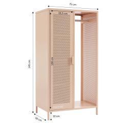 Vestiaire PANTONE métal rose blush avec penderie h145cm