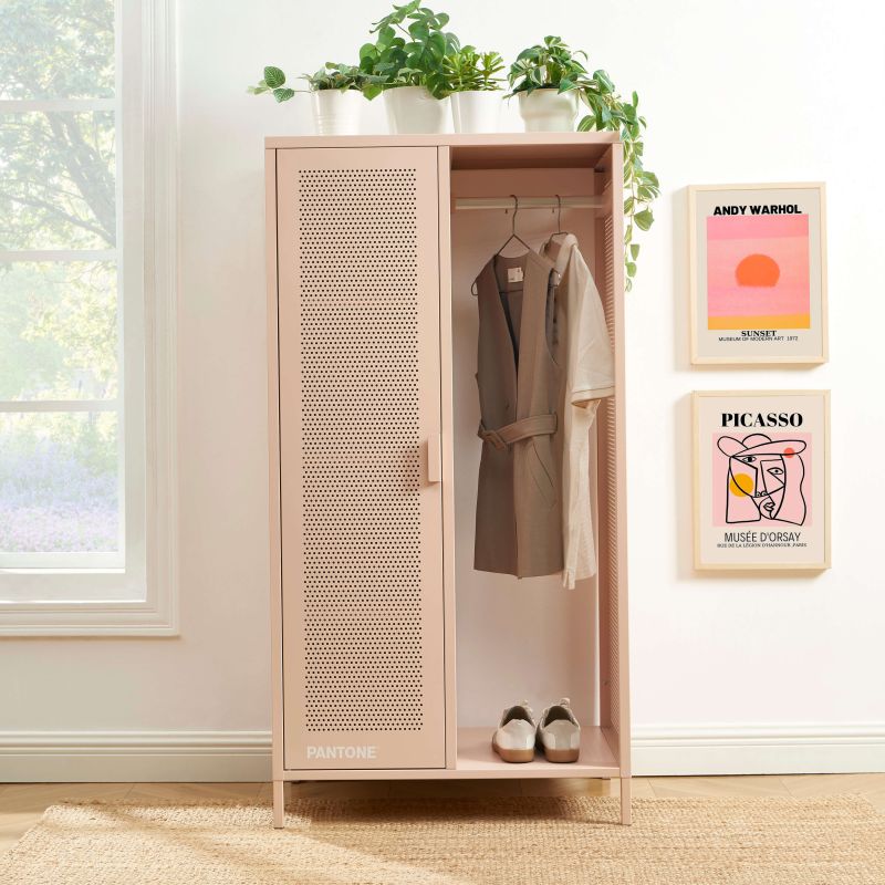 Vestiaire PANTONE métal rose blush avec penderie h145cm