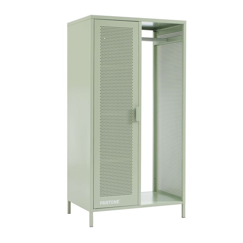 Vestiaire PANTONE métal vert amande avec penderie h145cm