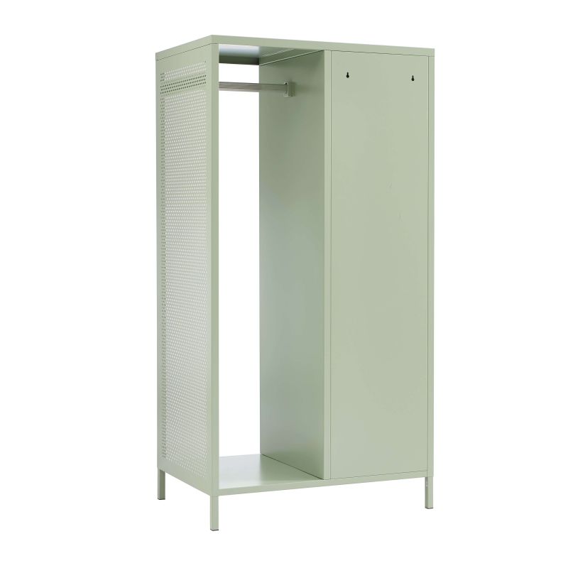 Vestiaire PANTONE métal vert amande avec penderie h145cm
