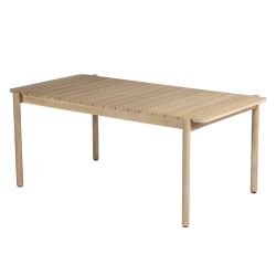 Ensemble repas table SAMOA 180 cm et lot de 6 chaises NOA tissu terracotta