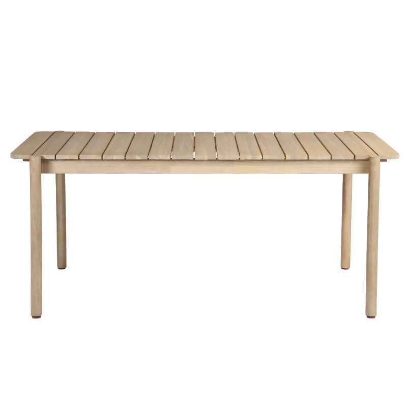 Ensemble repas table SAMOA 180 cm et lot de 6 chaises NOA tissu terracotta