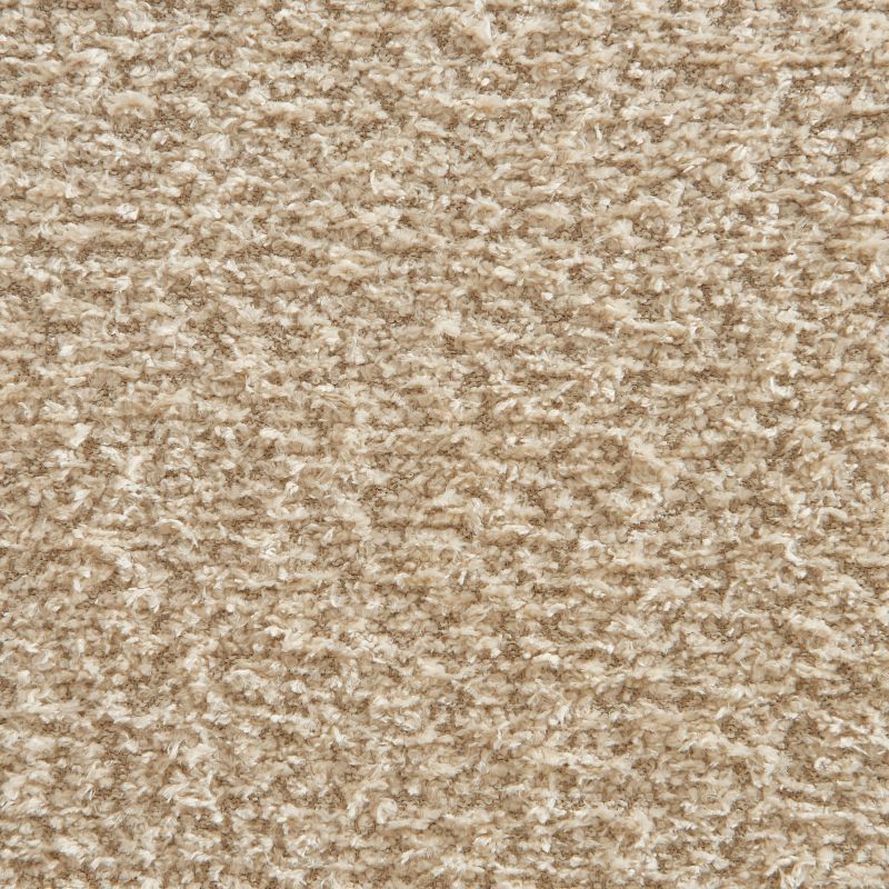 Ensemble repas table SAMOA 180 cm et lot de 6 chaises NOA tissu bouclette beige