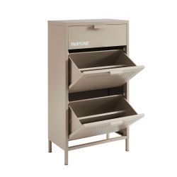 Meuble à chaussures PANTONE métal taupe 55cm