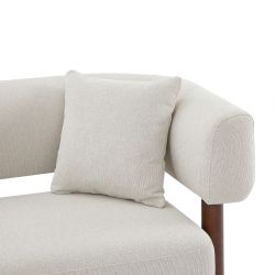 Canapé droit fixe BRAZZA 3 places tissu beige