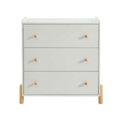 Commode enfant MONA 3 tiroirs blanc 86cm