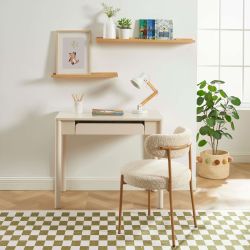Bureau enfant CELIA beige 1 tiroir 90cm