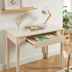 Bureau enfant CELIA beige 1 tiroir 90cm