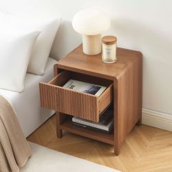 Table de chevet UTICA effet noyer