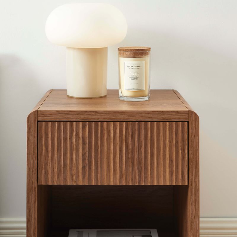 Table de chevet UTICA effet noyer