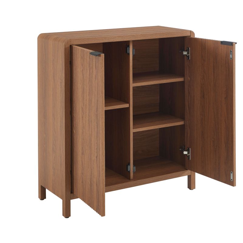 Buffet UTICA effet noyer 2 portes 75cm