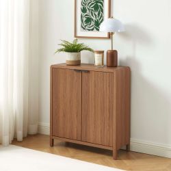 Buffet UTICA effet noyer 2 portes 75cm