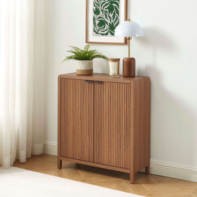 Buffet UTICA effet noyer 2 portes 75cm