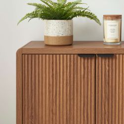 Buffet UTICA effet noyer 2 portes 75cm