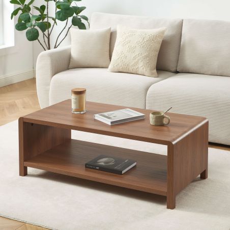 Table basse UTICA effet noyer