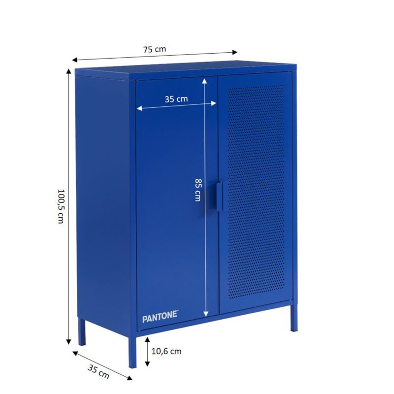 Buffet PANTONE métal bleu électrique h100cm