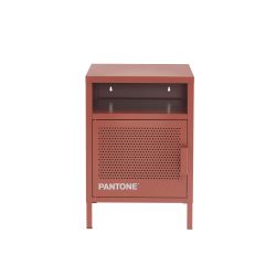 Table de chevet PANTONE métal terracotta 40cm