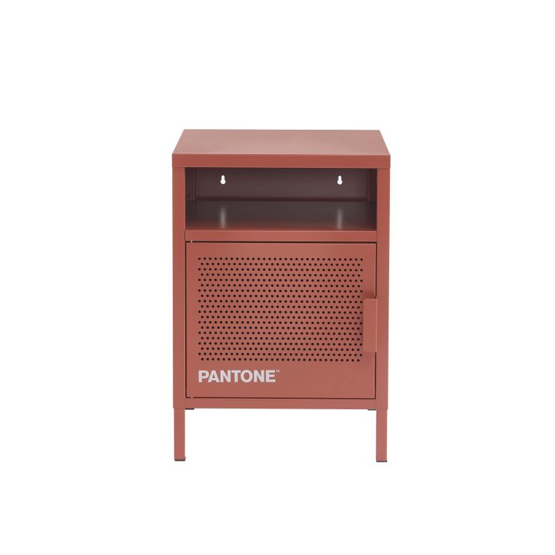 Table de chevet PANTONE métal terracotta 40cm