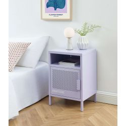 Table de chevet PANTONEmétal lilas 40cm
