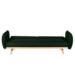 Canapé droit convertible VESTA 3 places tissu vert