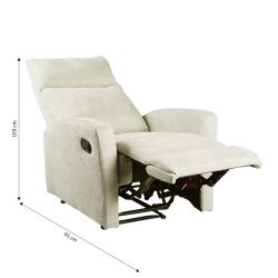 Fauteuil relax manuel ANTARES 1 place tissu beige