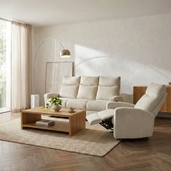 Fauteuil relax manuel ANTARES 1 place tissu beige