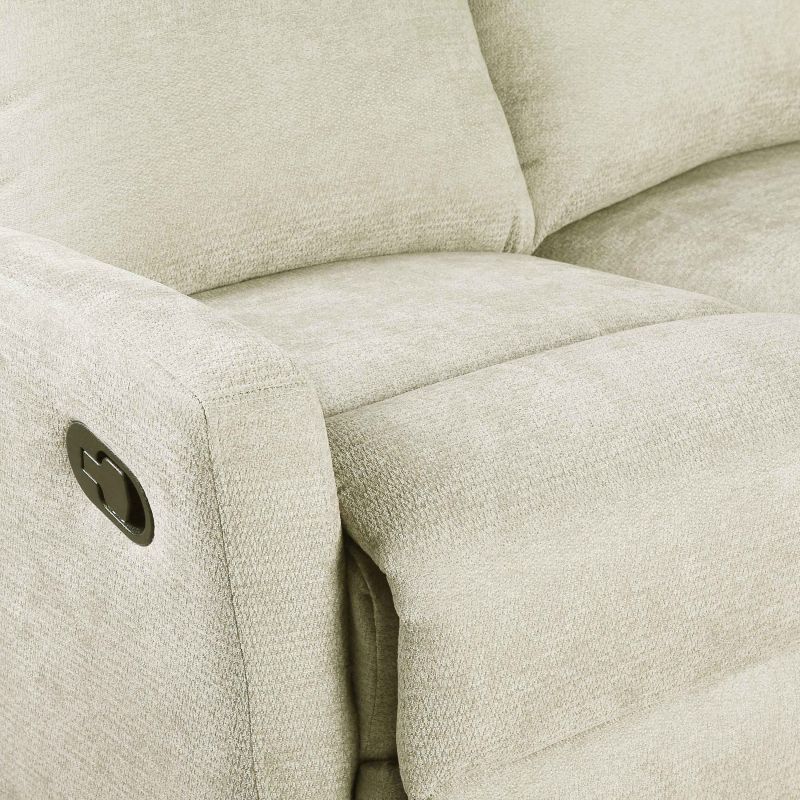 Canapé relax manuel ANTARES 3 places tissu beige