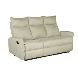 Canapé relax manuel ANTARES 3 places tissu beige
