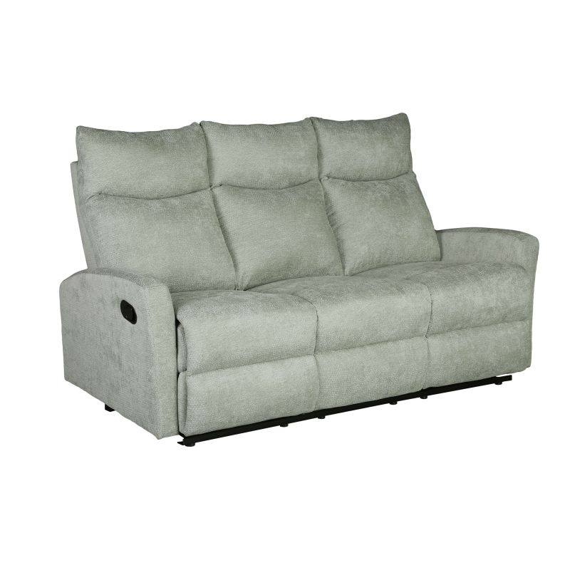 Canapé relax manuel ANTARES 3 places tissu vert