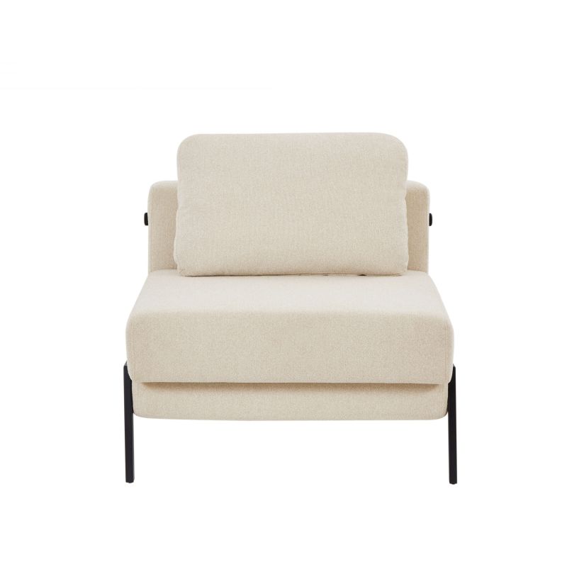 Fauteuil convertible NIO 1 place tissu beige