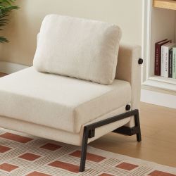 Fauteuil convertible NIO 1 place tissu beige