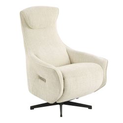 Fauteuil relax électrique rotatif COCHYRE 1 place tissu beige