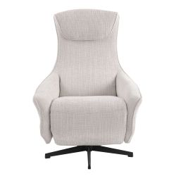 Fauteuil relax électrique rotatif COCHYRE 1 place tissu blanc