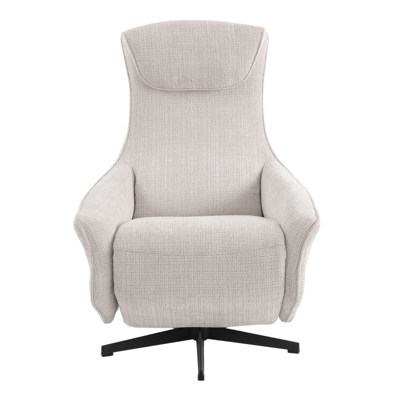 Fauteuil relax électrique rotatif COCHYRE 1 place tissu blanc