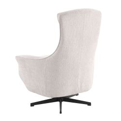 Fauteuil relax électrique rotatif COCHYRE 1 place tissu blanc