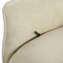 Fauteuil relax manuel rotatif RIGEL + repose-pieds 1 place tissu beige