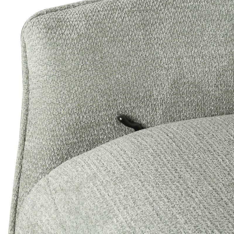 Fauteuil relax manuel rotatif RIGEL + repose-pieds 1 place tissu vert