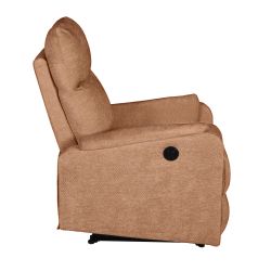 Fauteuil relax électrique ARGOLI 1 place tissu orange