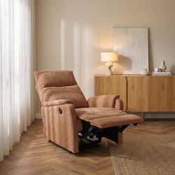 Fauteuil relax électrique ARGOLI 1 place tissu orange