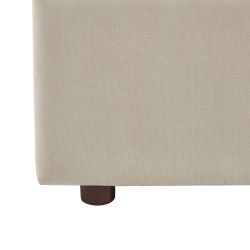 Lit coffre VANIA 160x200 tissu beige sommier inclus