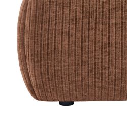 Lit coffre YOKA 160x200 velours côtelé marron sommier inclus