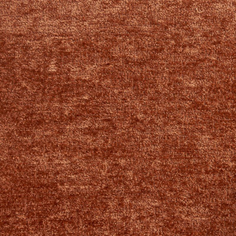 Fauteuil de table ABELIA chenille terracotta et pieds métal noir