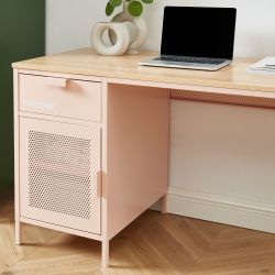 Bureau PANTONEmétal rose blush 120cm