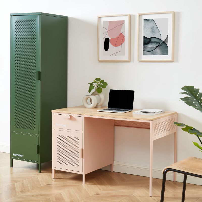 Bureau PANTONEmétal rose blush 120cm