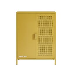 Buffet PANTONE métal jaune moutarde 2 portes 75cm