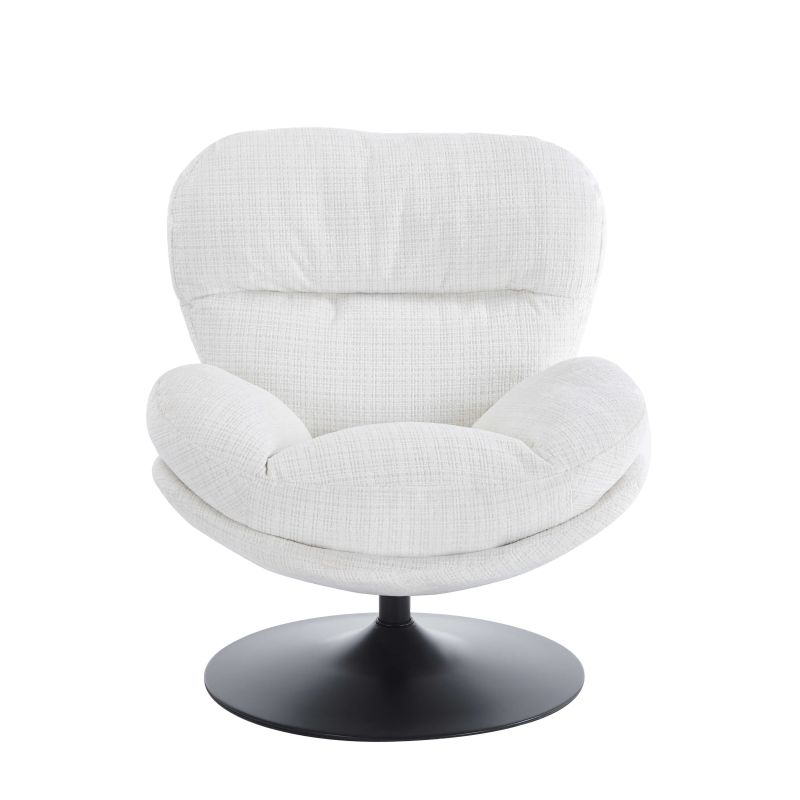 Fauteuil rotatif CERES 1 place tissu beige