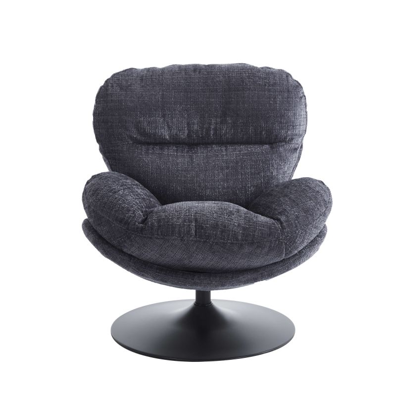 Fauteuil rotatif CERES 1 place tissu bleu