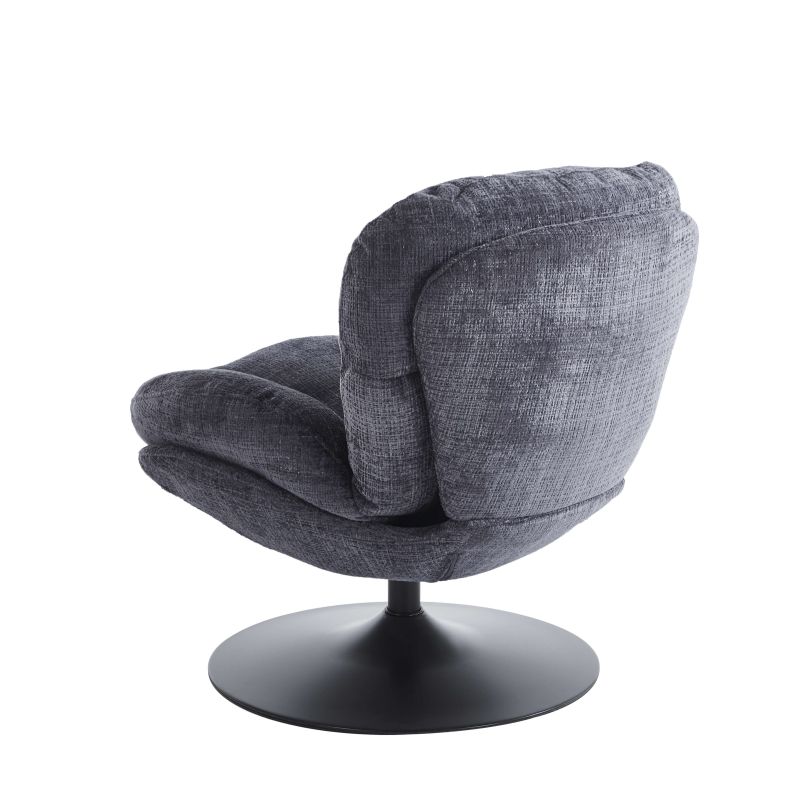 Fauteuil rotatif CERES 1 place tissu bleu