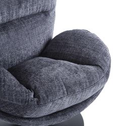Fauteuil rotatif CERES 1 place tissu bleu